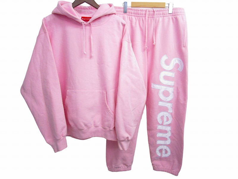 シュプリーム SUPREME 23FW Satin Applique hooded & Sweatpants  