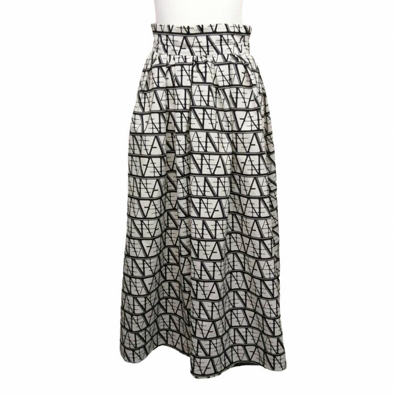 anuans アニュアンス 23SS ジオメトリックモノグラムボリュームフレア  