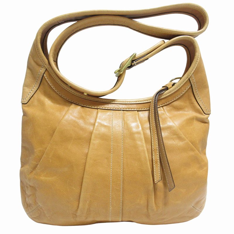 COACH コーチ ショルダーバッグ レザー ブラウン レディース