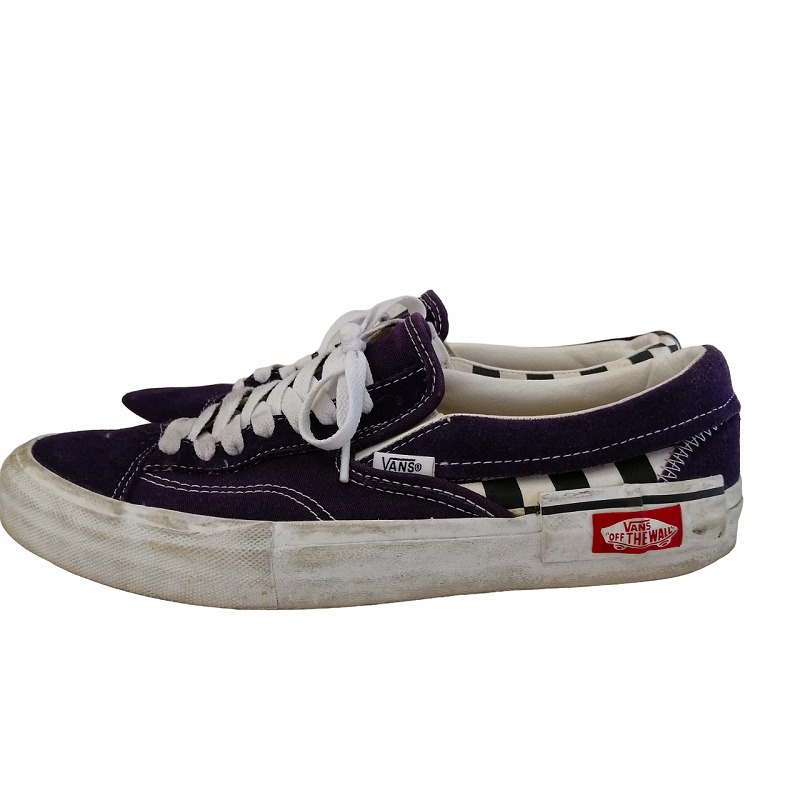 バンズ VANS スニーカー オーセンティック チェック 紫 パープル 27.0 
