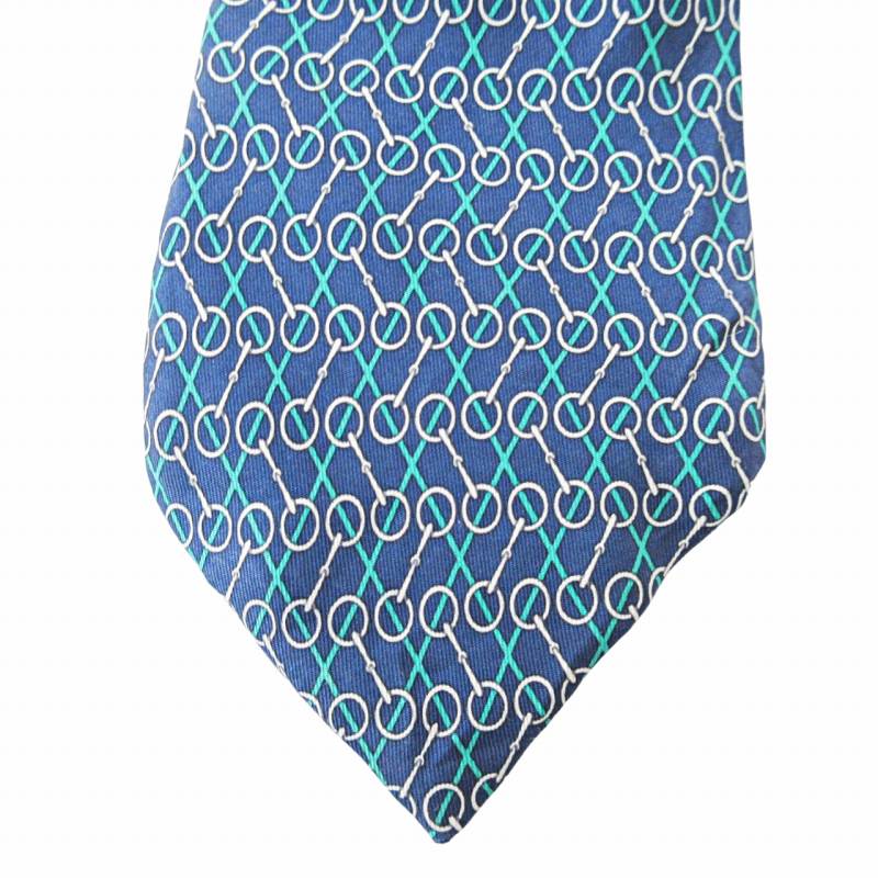 エルメス HERMES ネクタイ レギュラータイ 総柄 ビジネス シルク