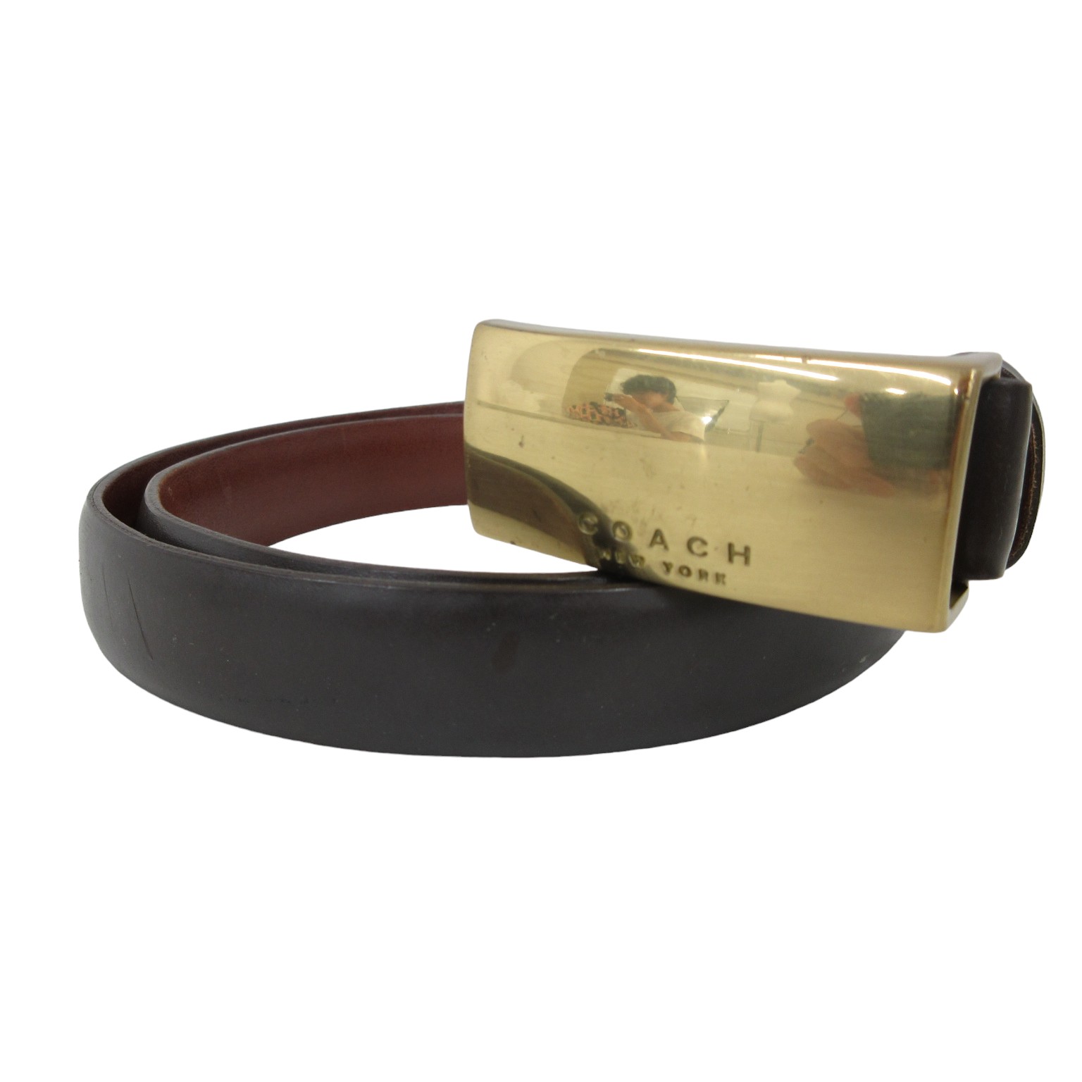 COACH コーチ レザーベルト ブラウン COACH(コーチ) / ベルト/レザー