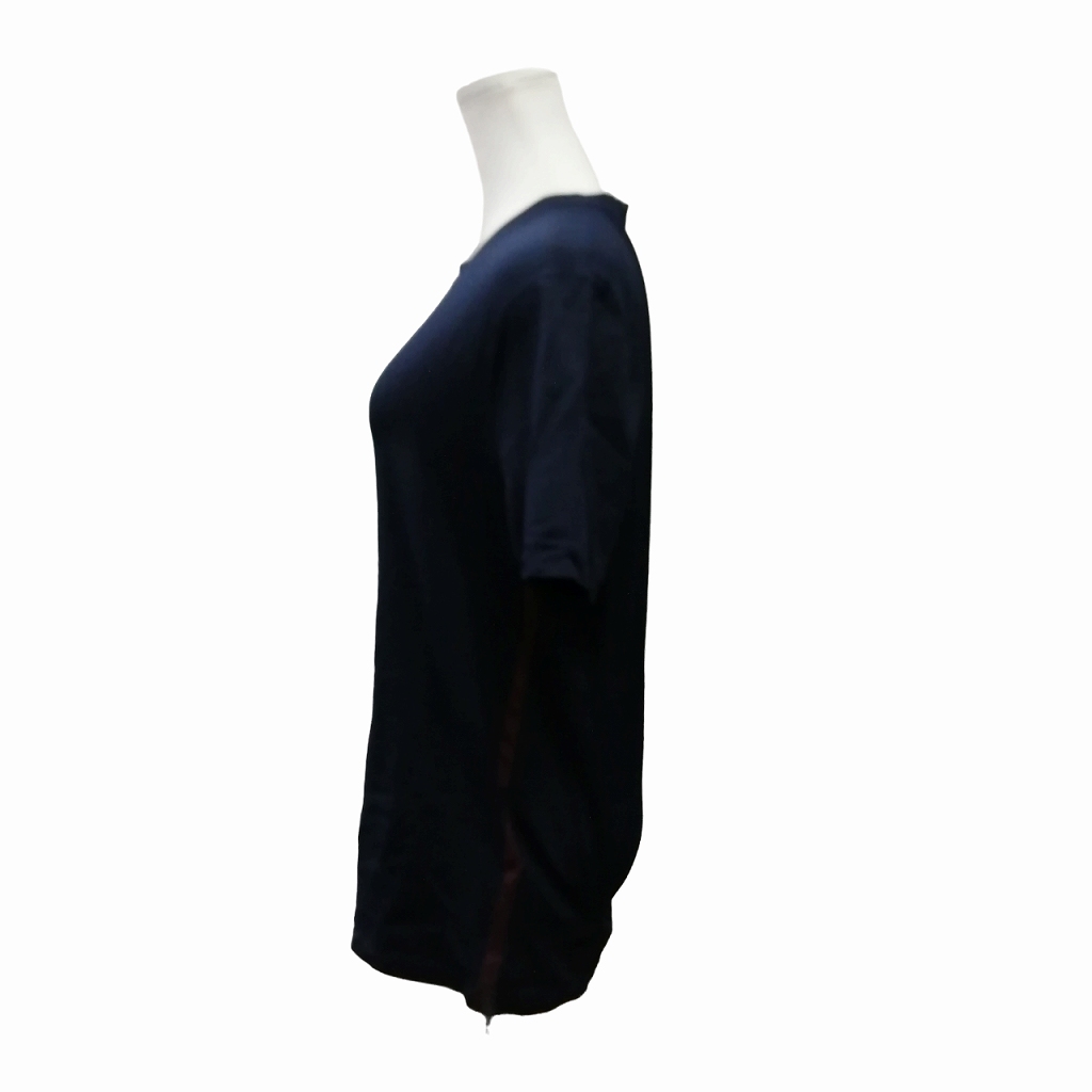 プラダ PRADA Tシャツ 半袖 コットン ストレッチ ネイビー Mサイズ 