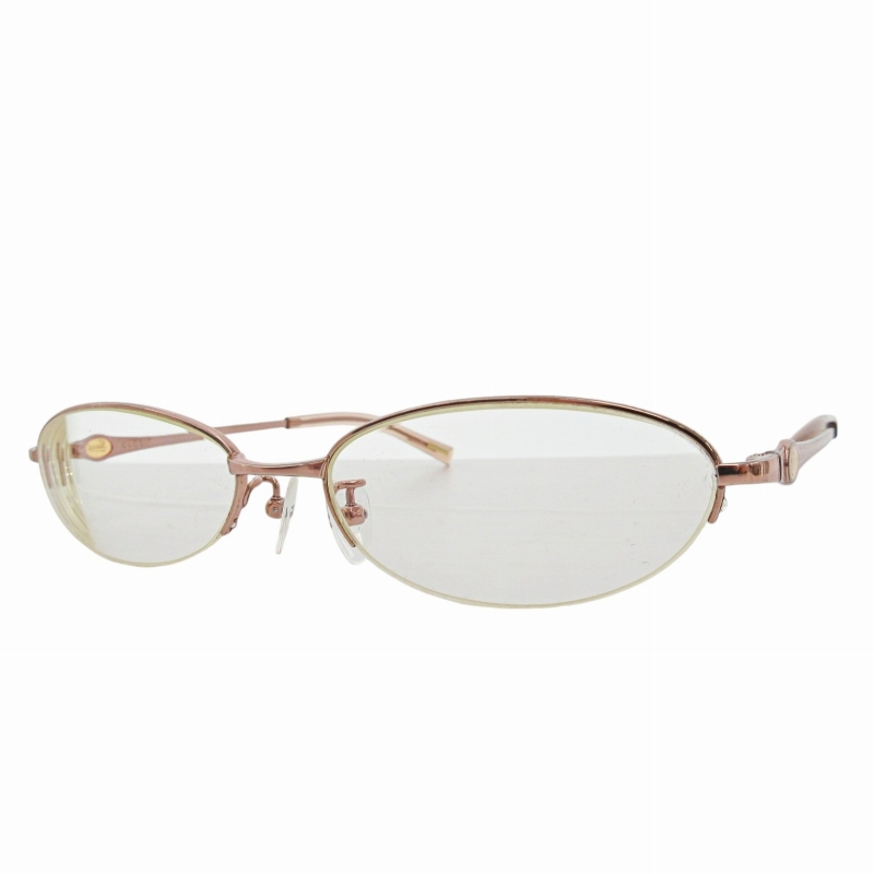 グッチ GUCCI 美品 度入り メガネ 眼鏡 アイウエア オーバル メタル  