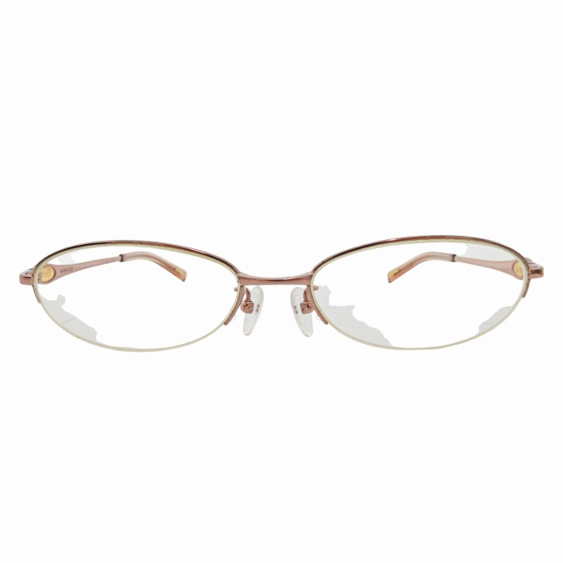 グッチ GUCCI 美品 度入り メガネ 眼鏡 アイウエア オーバル メタル  