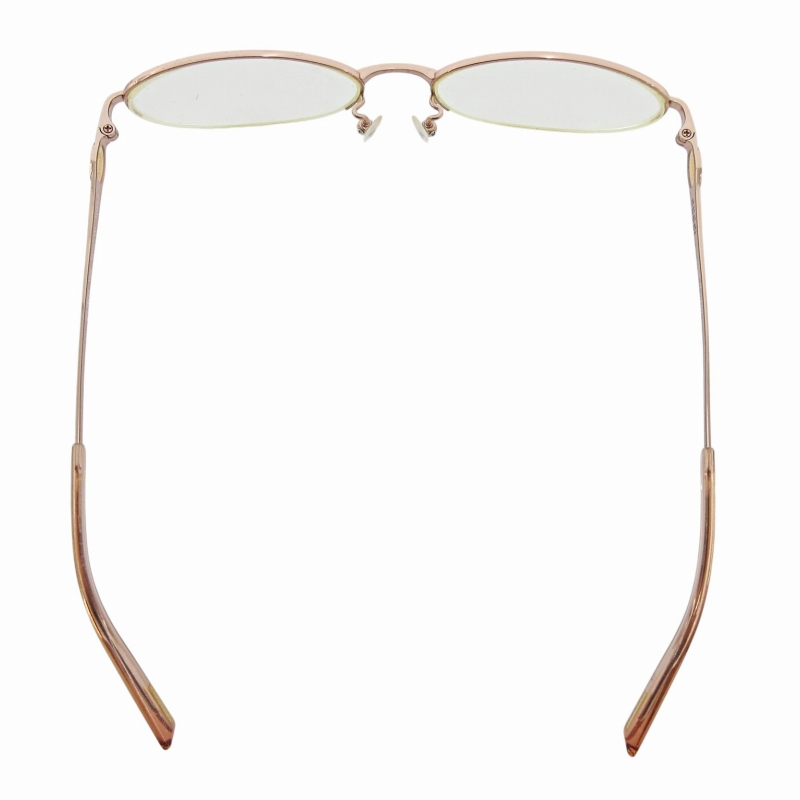 グッチ GUCCI 美品 度入り メガネ 眼鏡 アイウエア オーバル メタル  