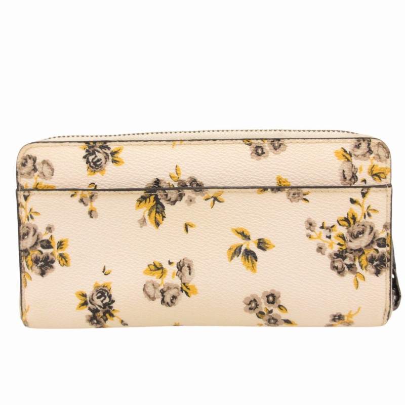 メ*ネ様 新品、袋付きコーチ長財布ページュ、白 コーチ 長財布 COACH 財布 シグネチャー パンチング ジップ