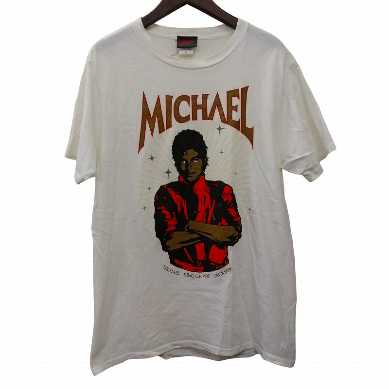 90s マイケル・ジャクソン 公式 Tシャツ 半袖 カットソー 白 ホワイト 
