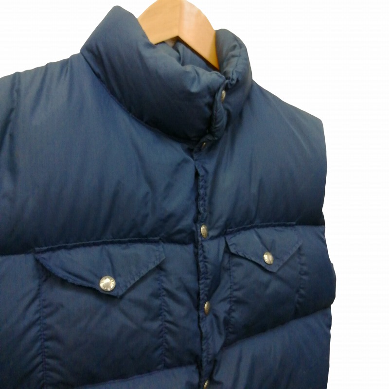 THE NORTH FACE ネイビー ダウンベスト L 茶タグ アメリカ製 THE NORTH