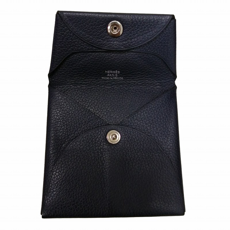 HERMES バスティア コインケース ネイビー ネイビー（紺）系 HERMES