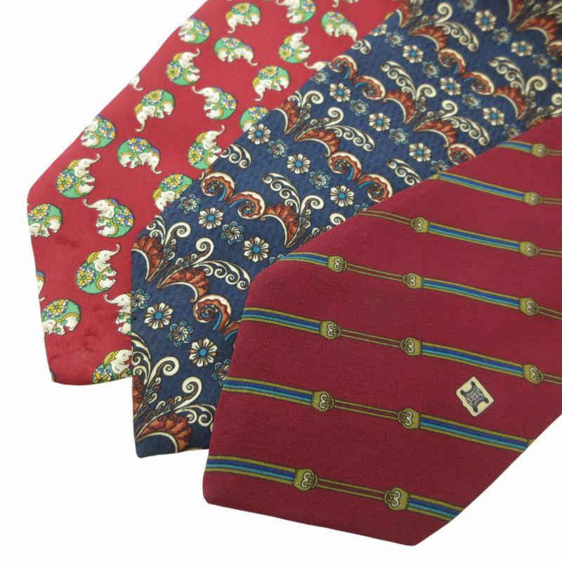 CELINE セリーヌ ネクタイ ボルドー 赤 CELINE(セリーヌ) ネクタイ