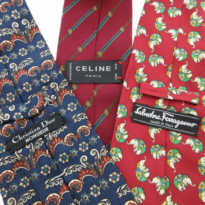 【*\(^o^)/*】ブランドネクタイセット 10本＋セリーヌ12本 CELINE(セリーヌ) 総柄ネクタイ レッド｜【公式】カインドオル