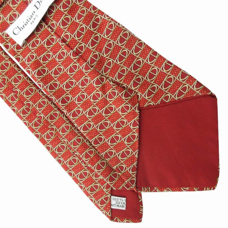 クリスチャンディオール Christian Dior 美品 ネクタイ 絹 シルク 総柄
