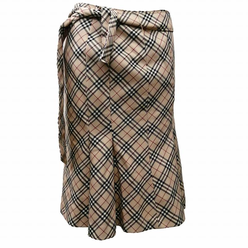 BURBERRY BLUE LABEL ノバチェック ひざ丈 フレアスカート