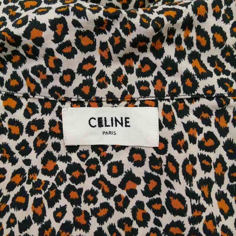 セリーヌ CELINE 20AW レオパード レーヨン シャツ 半袖 エディ期 総柄