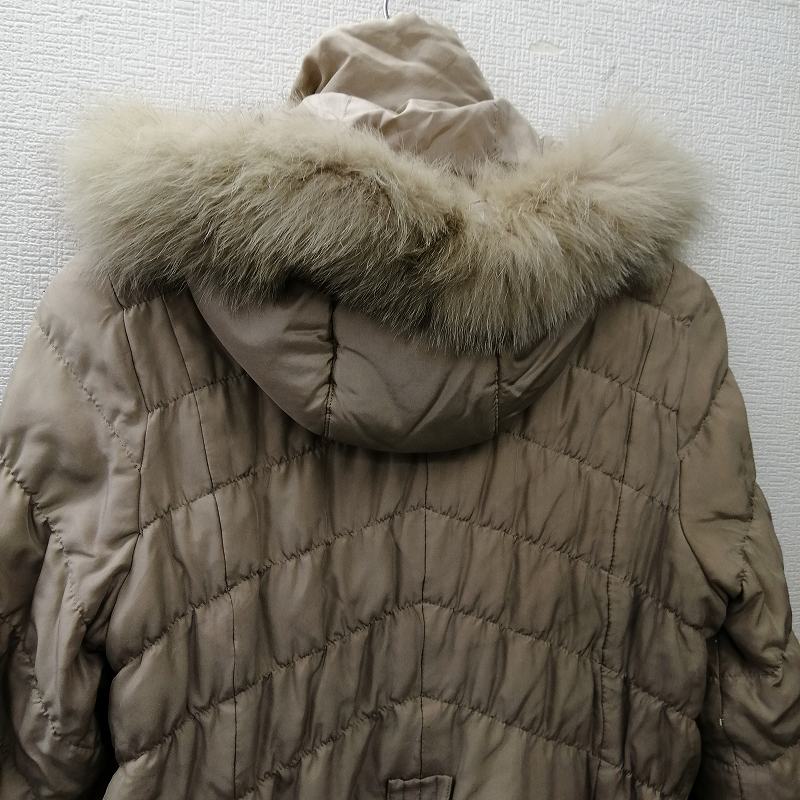 バルマン BALMAIN シルク ダウンジャケット ブルーフォックス