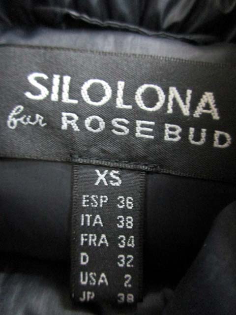 SILOLONA for ROSE BUD ローズバッド ダウンジャケット 黒 ブラック 