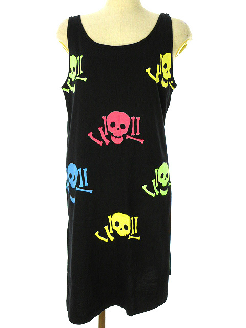 グラフ Graph ノースリーブ ワンピース ドクロ ブラック 黒 膝丈 レディース 051 ベクトルパーク