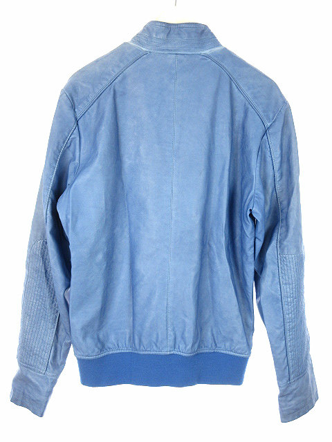 ザラマン Zara Man フェイクレザー ジャケット L 長袖 青 ブルー