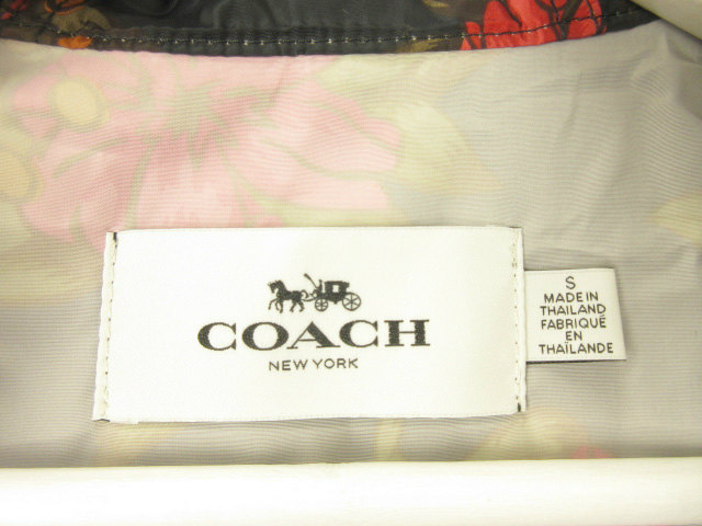 COACH コーチ フード付き ナイロンジャケット ブルゾン 花柄 サイズXS コーチ COACH NYLON TRAINER ナイロンジャケット ブルゾン ジップ