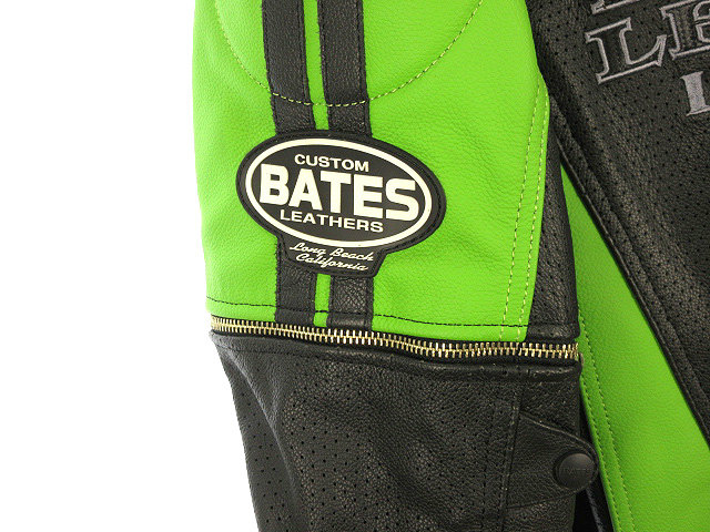 【本革】BATES パンチング レザー 半袖 シャツジャケット XL ライダース 本革】BATES パンチング レザー 半袖 シャツジャケット XL