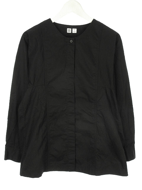 ユニクロ Uniqlo シャツ ノーカラー M 黒 ブラック ブラウス トップス レディース 051 ベクトルパーク ユニクロ Uniqlo シャツ ノーカラー M 黒 ブラック ブラウス トップス レディース 051 ベクトルパーク