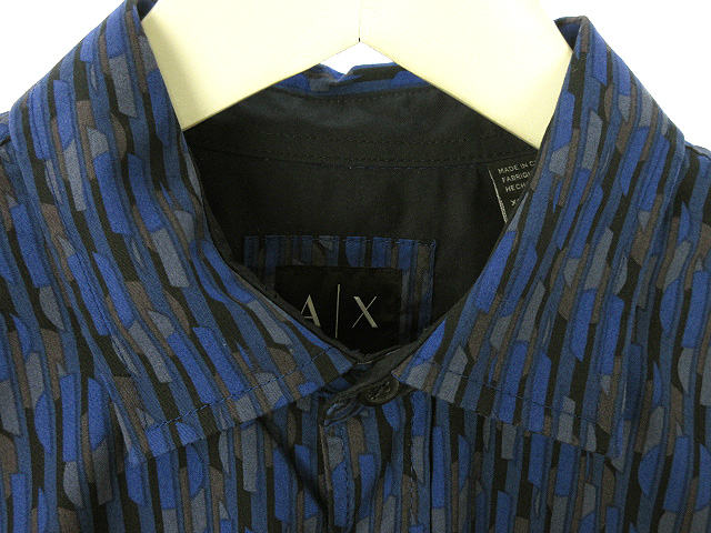 アルマーニエクスチェンジ A/X ARMANI EXCHANGE プリント シャツ XS 