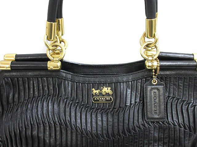 COACH】コーチ『マディソン ギャザードレザー キャリー 2WAYバッグ