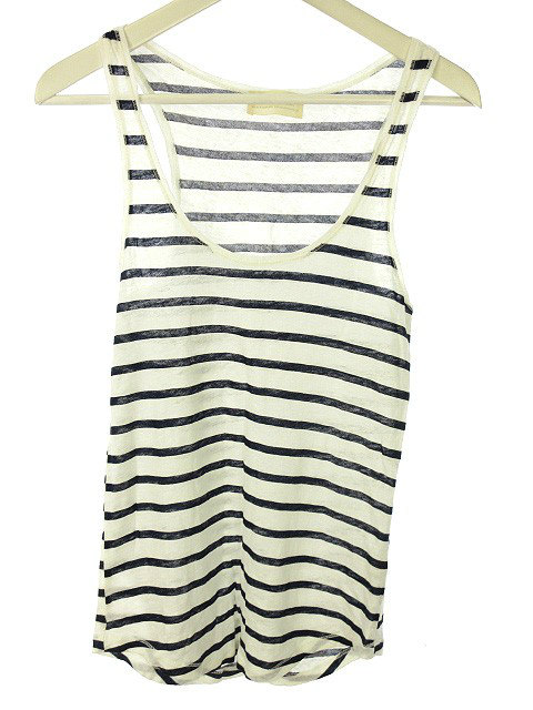 ザラ Zara リネン ボーダー タンクトップ Xs ホワイト ネイビー 白 紺 トップス レディース 051 ベクトルパーク