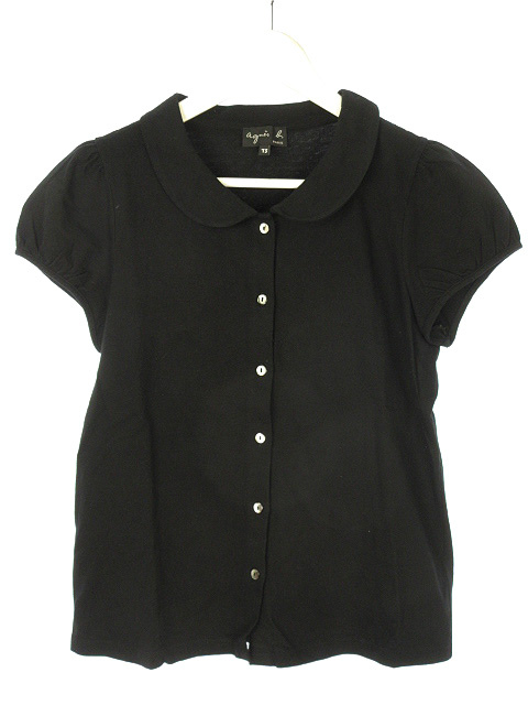 アニエスベー Agnes B 半袖 ブラウス シャツ パフスリーブ T3 ブラック 黒 トップス レディース 051 ベクトルパーク