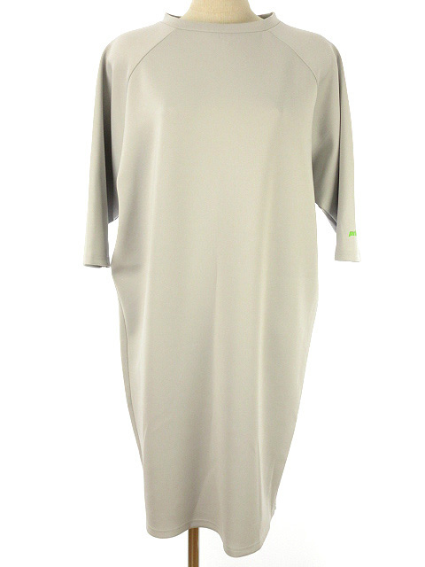 プリンス Prince 七分袖 ワンピース M ライトグレー系 チュニック 膝丈 レディース 051 ベクトルパーク