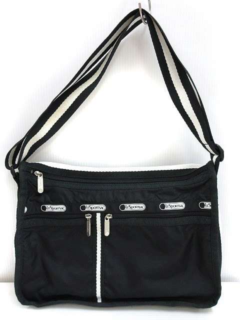 レスポートサック Lesportsac ショルダー バッグ ライン ロゴ ブラック ホワイト 黒 白 かばん 鞄 レディース 051 ベクトルパーク