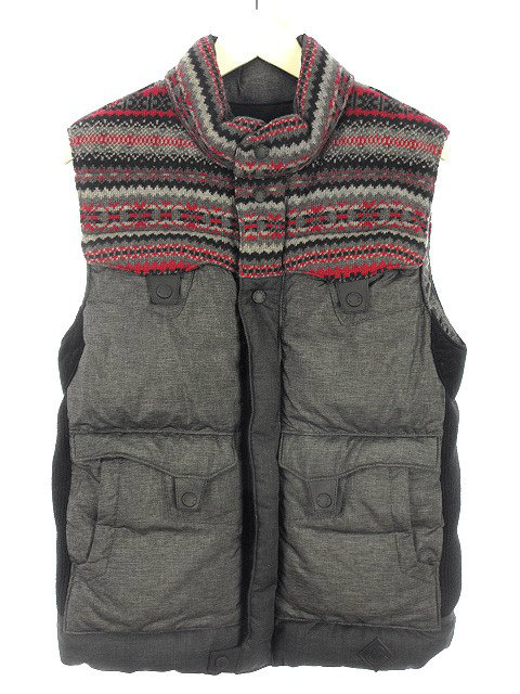 モンクレール Moncler W ニット 切替 ダウン ベスト 1 グレー Avenger ホワイトマウンテニアリング White Mountaineering アウター 上着 メンズ 051 ベクトルパーク