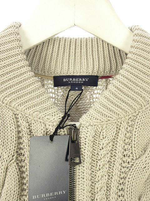 バーバリー ロンドン BURBERRY LONDON ケーブル ニット ジャケット 