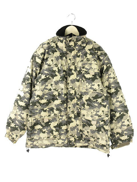 Granmare グランマーレ 中綿ジャケット L グレー ホワイト カモフラ デジタル迷彩 ブルゾン アウター メンズ 051 ベクトルパーク