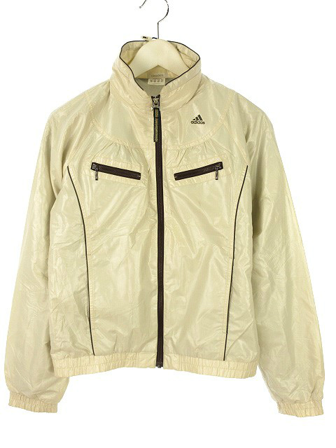 アディダス Adidas Clima365 ジャケット ジップアップ M アイボリー系 グレー系 ウインドブレーカー トレーニングウェア 長袖 上着 アウター レディース 051 ベクトルパーク