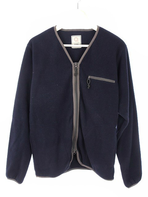 キアナ Quiana フリース ジャケット M ネイビー グレー系 ジップアップ 長袖 上着 アウター メンズ 051 ベクトルパーク