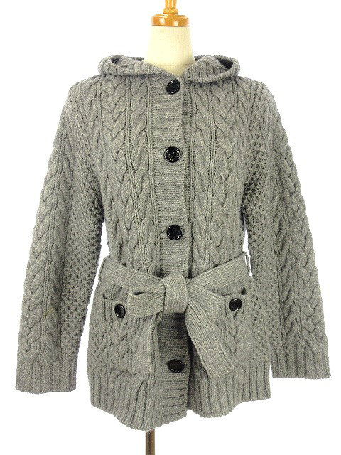 バーバリー ロンドン BURBERRY LONDON ケーブル ニット フード付き 