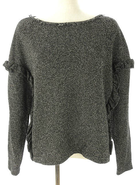 ザラ Zara Girls キッズ フリル ニット セーター 164cm 13 14 ブラック系 長袖 トップス 女の子 子供服 キッズ 051 ベクトルパーク ザラ Zara Girls キッズ フリル ニット セーター 164cm 13 14 ブラック系 長袖 トップス 女の子 子供服 キッズ 051 ベクトルパーク