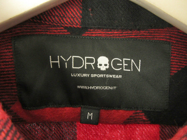 ハイドロゲン HYDROGEN バックプリント ネルシャツ 長袖