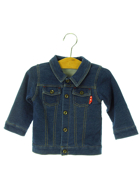 ベベ Bebe クロワッサン ベベ Croissance Bebe キッズ デニム風 ジャケット 90 ブルー系 長袖 上着 アウター 男の子 子供服 キッズ 051 ベクトルパーク