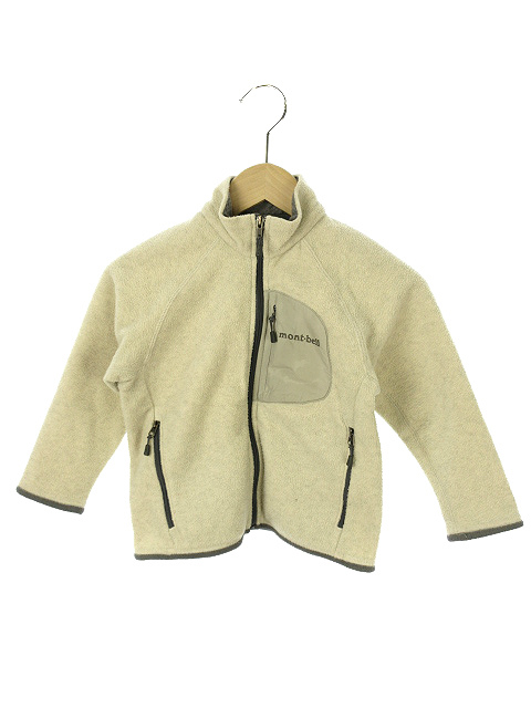 モンベル Montbell キッズ クリマプラス ジャケット 100 オートミール ベージュ系 ジップアップ 長袖 上着 アウター 男の子 女の子 子供服 キッズ 051 ベクトルパーク