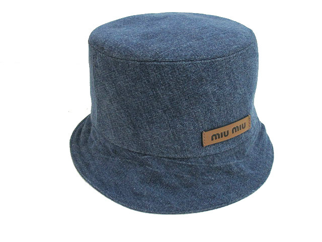 ミュウミュウ miumiu デニム ハット 5HC137 帽子 フィッシャーマンズ  