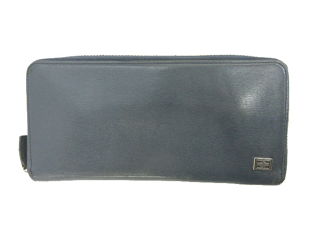ポーター Porter Current カレント 長財布 ラウンドジッパー ロングウォレット レザー 本革 ネイビー 吉田カバン メンズ 051 ベクトルパーク