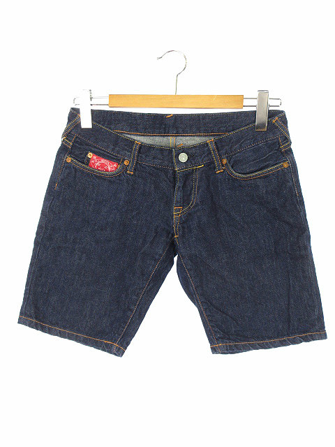 エヴィスドンナ EVISU DONNA デニム ショート パンツ ハーフ ジーンス  