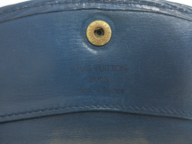 マークLouis Vuitton エピレザー コインケース ブルー ルイヴィトン LOUIS VUITTON LV エピ コインケース 小銭入れ