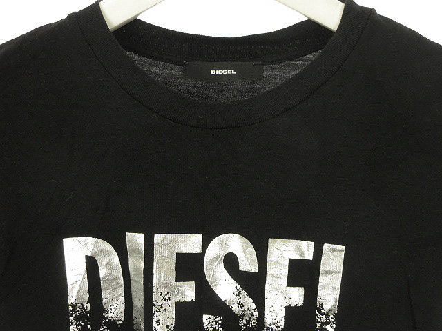 ディーゼル DIESEL メタリック ロゴ プリント Tシャツ XS 2019SS 