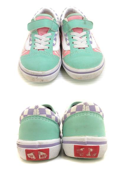 バンズ Vans Old Skool オールドスクール スニーカー 靴 シューズ 17cm 黄緑 ピンク 女の子 子供 キッズ 051 ベクトルパーク