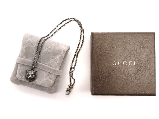 GUCCI　キャットヘッド シルバー ネックレス グッチ GUCCI キャットヘッド シルバー ネックレス 925