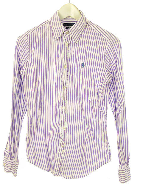 ラルフローレン RALPH LAUREN ストライプ シャツ ブラウス 4 160/88A  